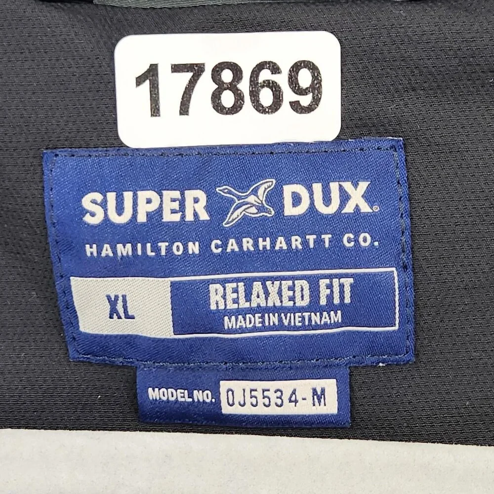 Carhartt Jacket Mens XL Black Super Dux Relaxed Fit Softshell Full Zip 0J5534-M